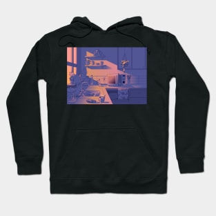 The Cozy Nook: A Lofi Room Drawing Hoodie